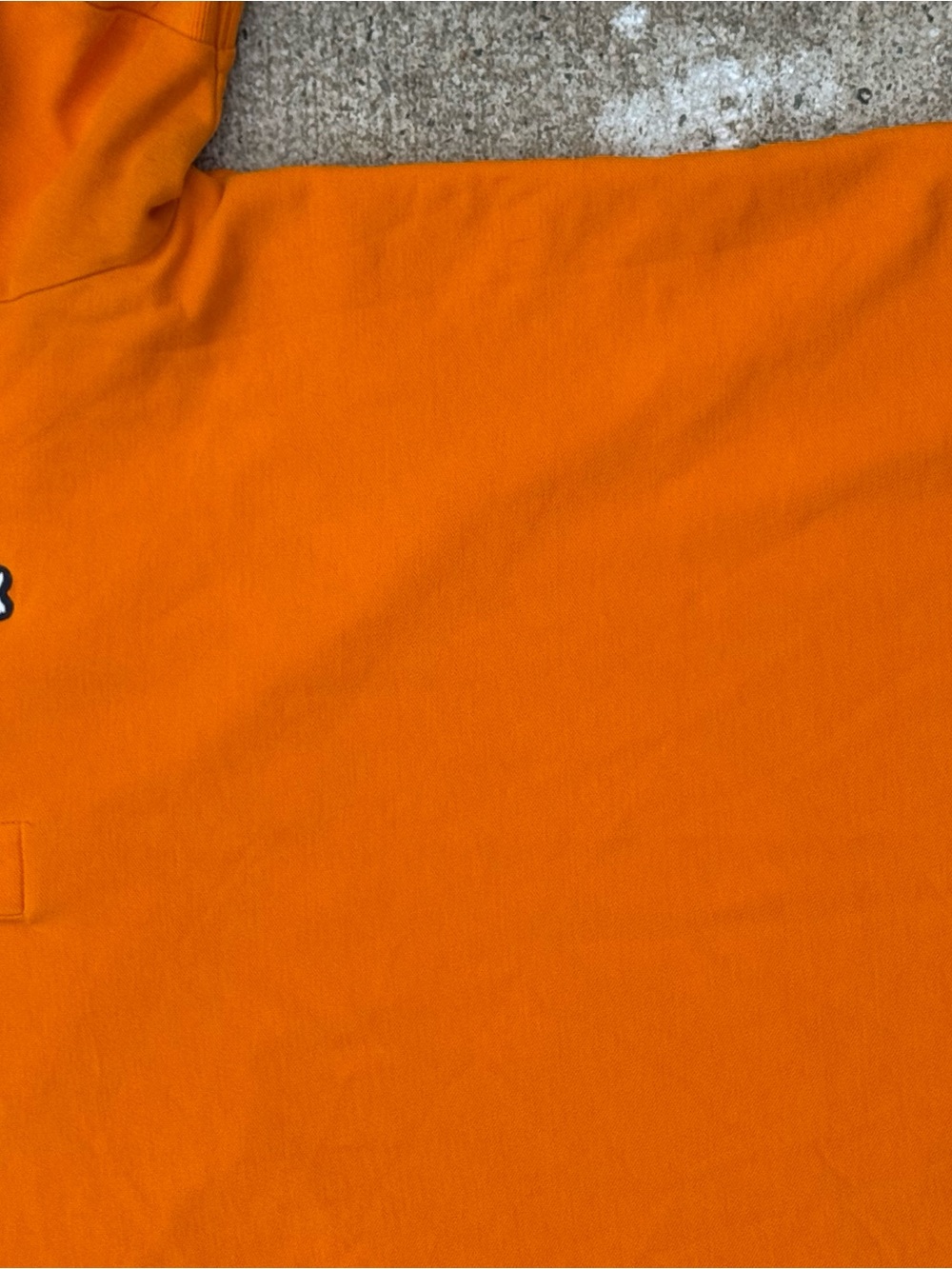 Psycho Bunny Orange V-Neck Polo Sweater with Embroidered Bunny - Picture 8 of 8